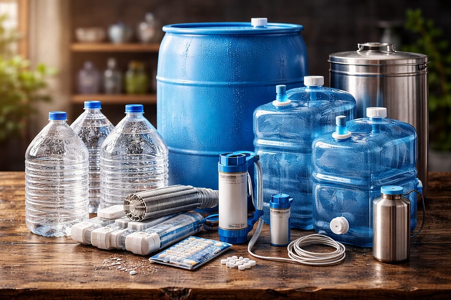 'hoeveel water opslaan noodgeval - jerrycans en wateropslagcontainers